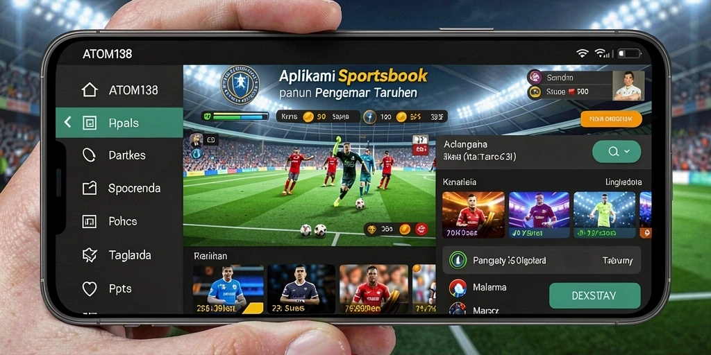 Tampilan gameplay ATOM138 yang menarik saat bertaruh pada olahraga.