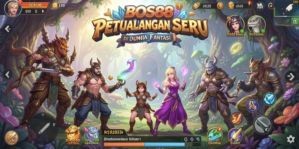 Gameplay seru di dunia petualangan fantasi BOS88.