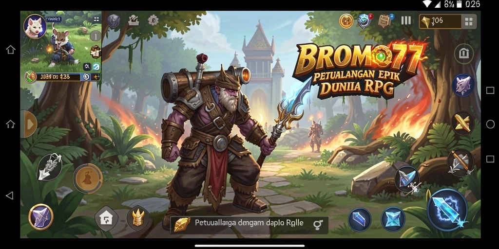 Tampilan menawan dari gameplay RPG BROMO77 yang mendebarkan.