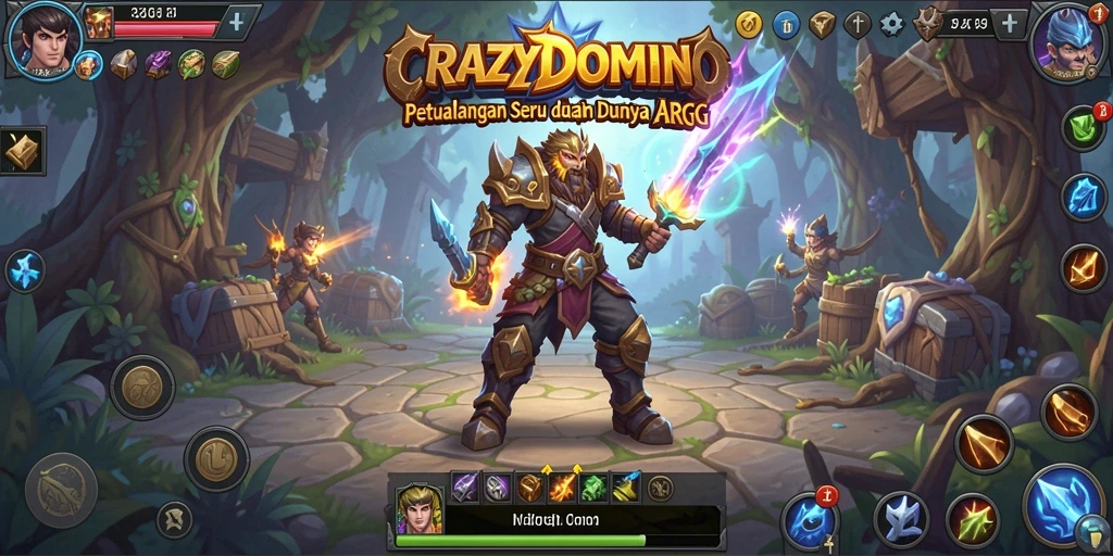 Gameplay seru <strong>CRAZYDOMINO</strong> dengan kombinasi domino yang menarik.