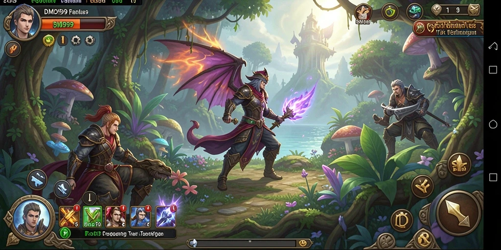 Tampilan seru dari gameplay DMD999 dalam dunia RPG yang imersif.