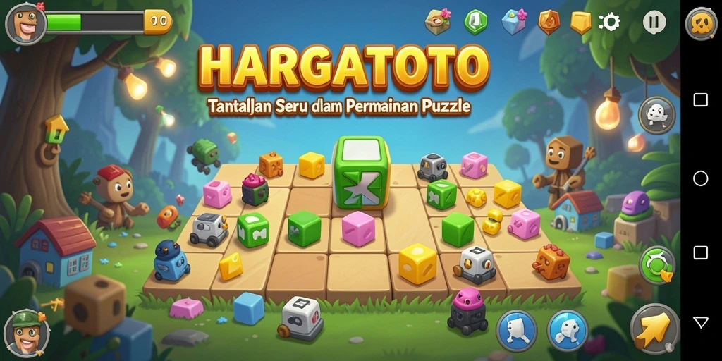 Gameplay HARGATOTO menampilkan tantangan puzzle yang menarik.