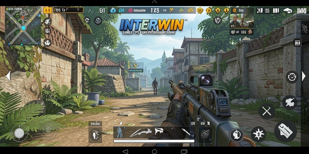 Screenshot INTERWIN menampilkan aksi seru dari gameplay TPS.
