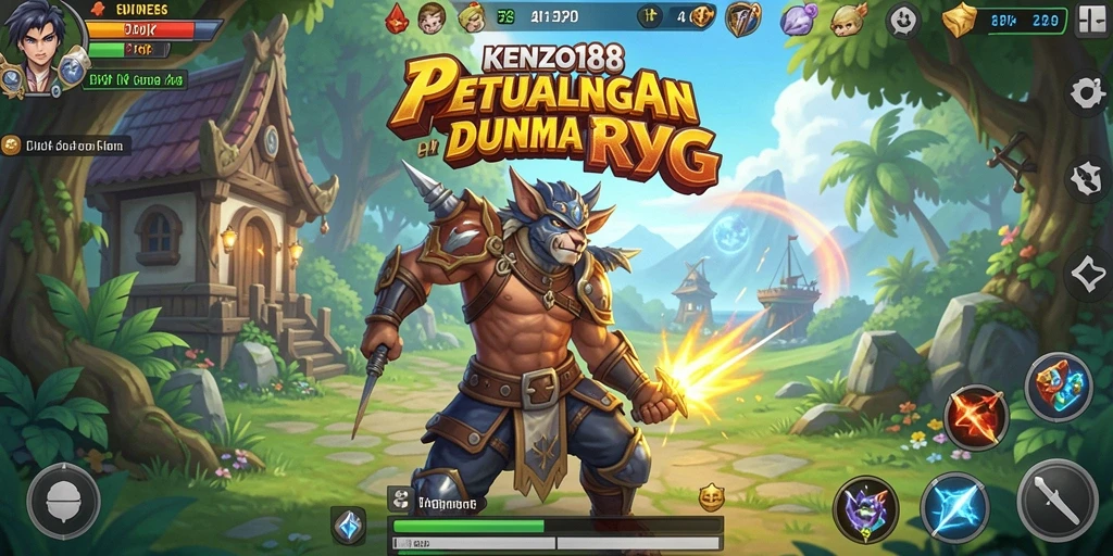 Tampilan dinamis dari gameplay KENZO188 yang penuh aksi.