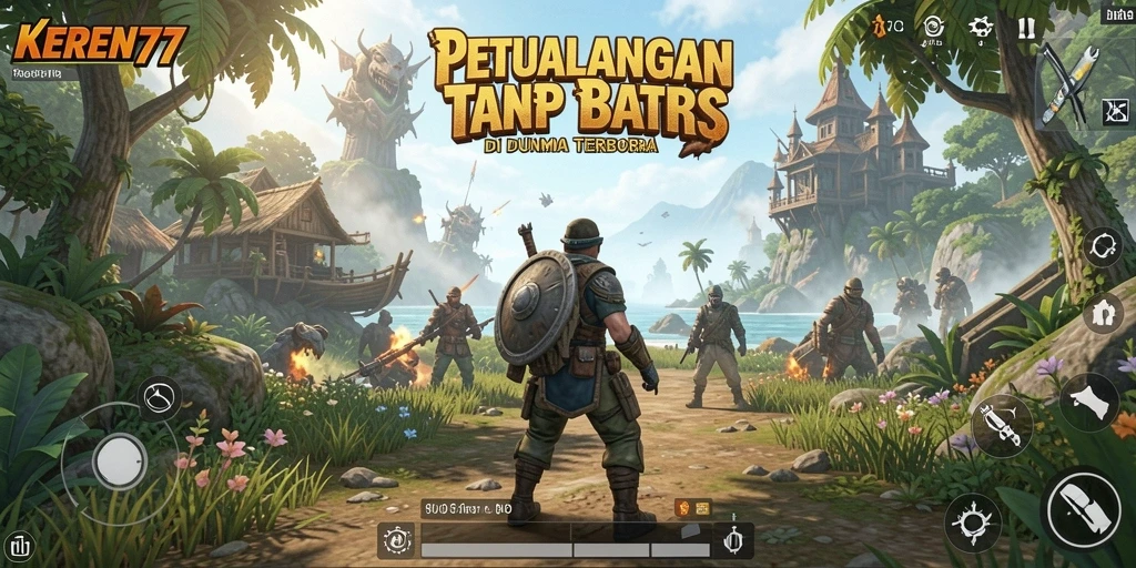 Screenshot gameplay KEREN77 menampilkan petualangan tanpa batas di dunia terbuka.