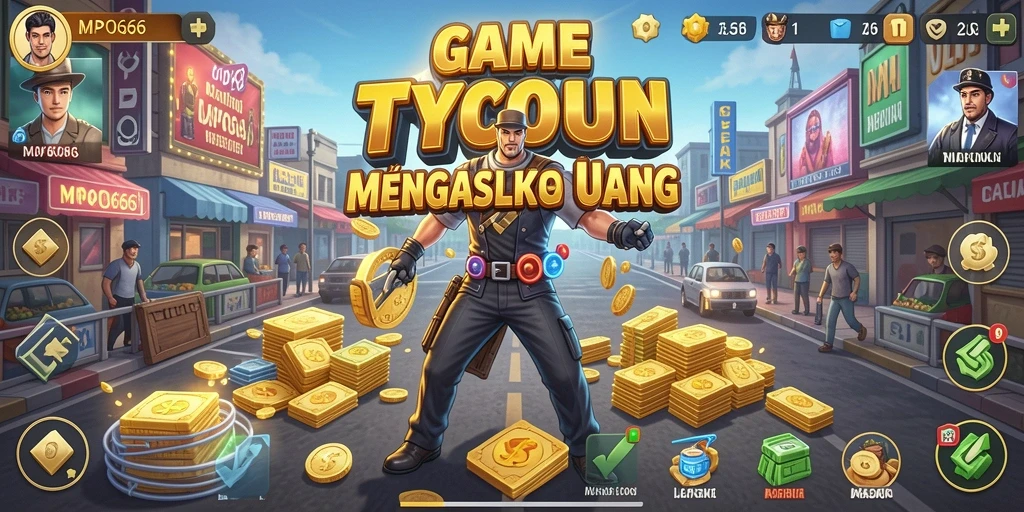 Tangkapan layar gameplay MPO666 menampilkan manajemen bisnis yang seru.