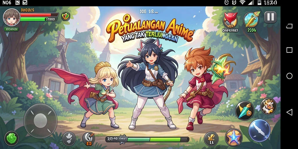Tampilan gameplay N06 yang menarik dengan karakter Anime.