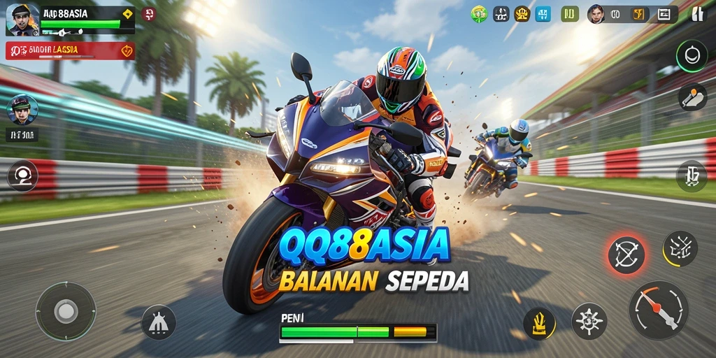 Gameplay seru dengan berbagai trek balapan dan motor yang menarik.