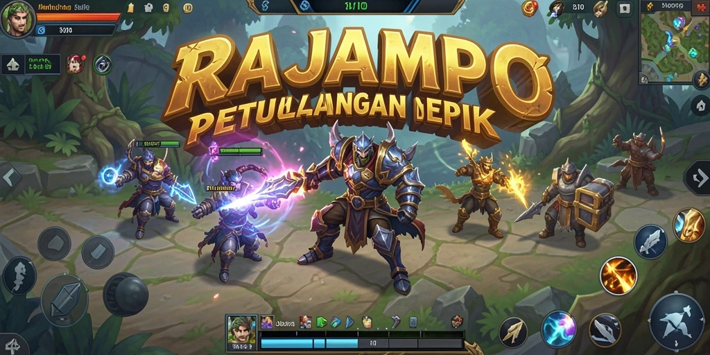 Tampilan gameplay yang menarik dari RAJAMPO dalam petualangan MMORPG.