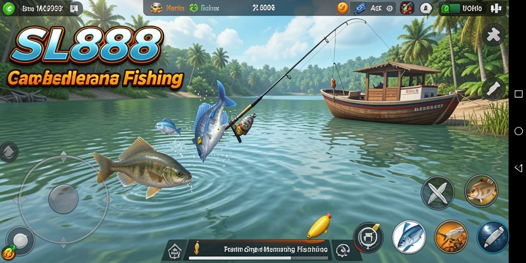 Tampilan gameplay SL888 yang menarik dengan suasana memancing yang realistis.